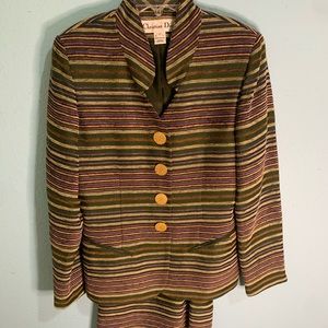 Christian Dior vintage skirt suit 💚🤎💙